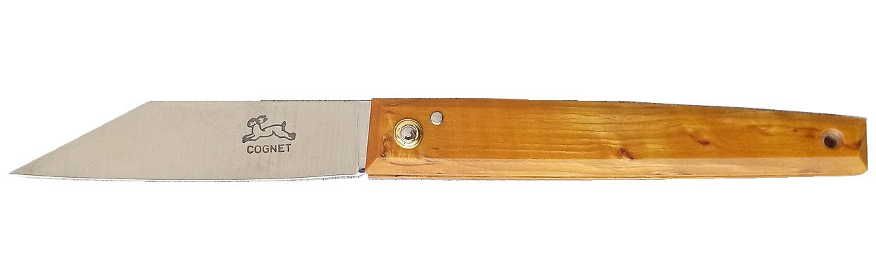 Regional knives/Le Capucin knife, stabilized ash handle, forged carbon steel blade/MC COGNET