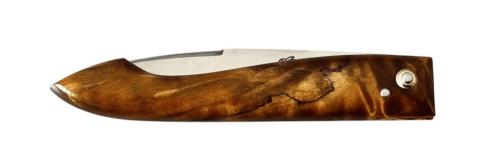 Couteau Le Capucin manche loupe de peuplier marron doré