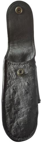 Gaine cuir d'Autruche avec clip de ceinture.