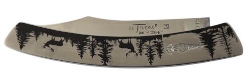 Le Thiers® par P. Cognet-Manche inox avec gravure laser cerf