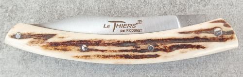 Couteau Le Thiers® par P. Cognet - Manche bois de cerf Sambar.