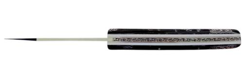Couteau Le Thiers® par P.Cognet-manche résine inclusions dentelle  