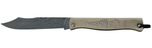 Couteau Douk-Douk® 160mm lame Damas Vinland manche chromé