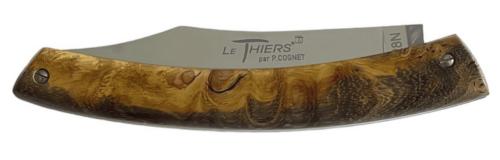 Couteau Le Thiers® par P. Cognet - Loupe de frêne stabilisée.