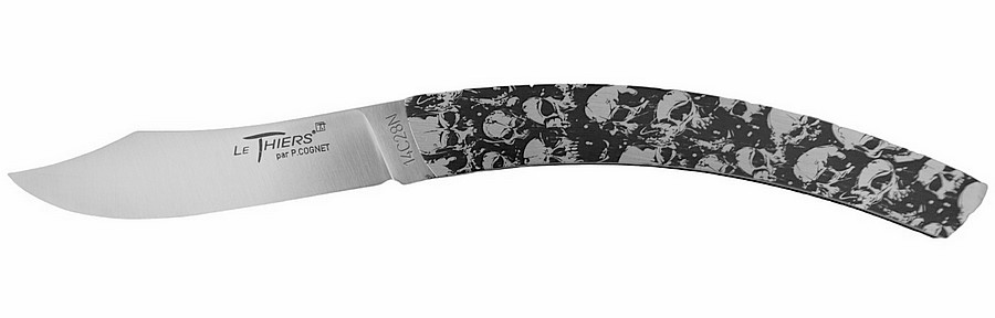 Le Thiers® par P. COGNET couteau tout inox manche décor gravés laser.