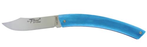 Couteau Le Thiers® par P. Cognet - manche en os de chameau teinté bleu