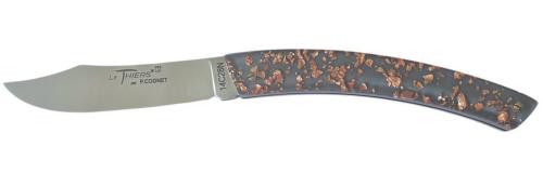 Le Thiers® par P.Cognet manche résine inclusion feuilles de cuivre