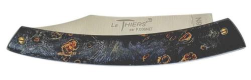 Couteau fermant le Thiers® par P.Cognet fourche de peuplier stabilisé.