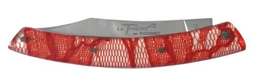 Le Thiers par P.Cognet manche résine inclusions dentelle  
