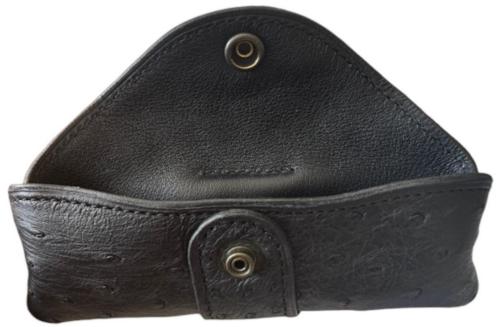 Gaine cuir d'Autruche avec clip de ceinture.