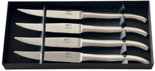 Coffret de couteaux de table laguiole tout inox X20Cr13 MCC forgés.