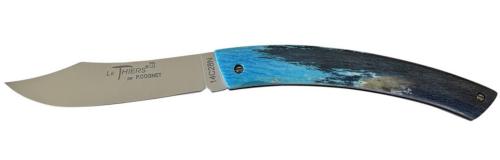 Le Thiers® par P. Cognet-Manche os de chameau teinté bleu.