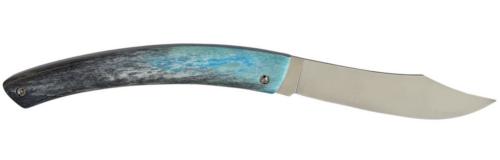 Le Thiers® par P. Cognet-Manche os de chameau teinté bleu.