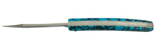 Le Thiers par P.Cognet manche en pierre reconstituée turquoise noire 
