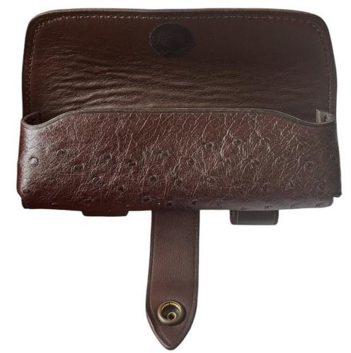 Gaine en cuir d'Autruche et Veau avec passant de ceinture.
