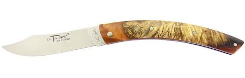 Couteau Le Thiers® par P. Cognet - manche en buis et résine cuivré.