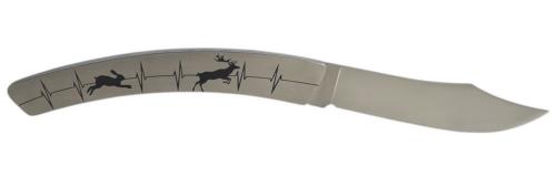 Le Thiers® par P. Cognet-Manche inox avec gravure laser chasseur