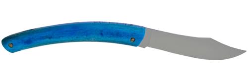 Couteau Le Thiers® par P. Cognet - manche en os de chameau teinté bleu 