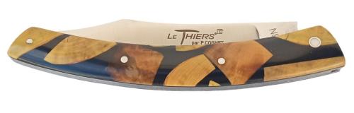 Couteau Le Thiers® par P. Cognet - Manche en Buis et résine noire.