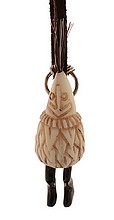 Douk-Douk® wart hog ivory and morta oak pendant.