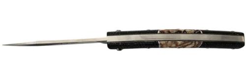 Couteau fermant Le Thiers® par P. Cognet-fibre de carbone tressé avec fil argenté