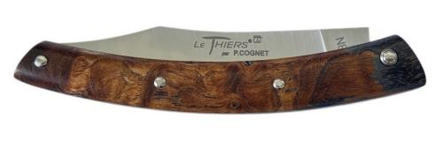 Couteau Le Thiers® par P. Cognet - manche en loupe de frêne olivier.