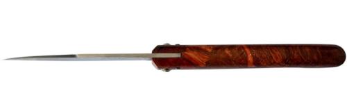 Couteau Le Capucin manche en loupe de peuplier rouge