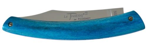 Couteau Le Thiers® par P. Cognet - manche en os de chameau teinté bleu 