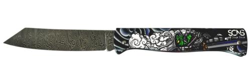 Couteau Sons of Douk-Douk© Thème Art Japonais-Oni,Higonokami damas Thor™
