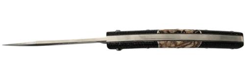 Couteau fermant Le Thiers® par P. Cognet-fibre de carbone tressé avec fil argenté