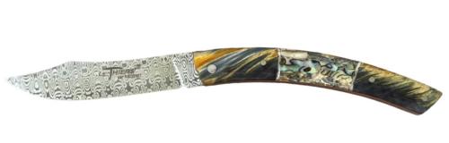 Couteau fermant le Thiers® par P.Cognet Fourche de Peuplier et Abalone