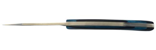 Couteau fermant Le Thiers® par P. Cognet ébène d'Afrique et résine bleue
