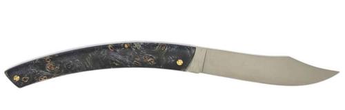 Couteau fermant le Thiers® par P.Cognet fourche de peuplier stabilisé.