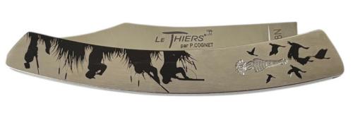 Le Thiers® par P. Cognet-Manche inox avec gravure laser chasseur