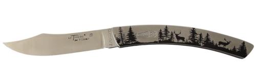 Le Thiers® par P. Cognet-Manche inox avec gravure laser cerf