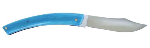 Couteau Le Thiers® par P. Cognet - manche en os de chameau teinté bleu