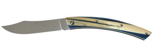 Le Thiers® par P. Cognet manche en ivoire de mammouth et résine bleue