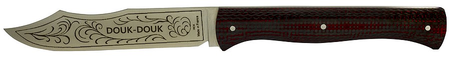 Couteau de table Douk-Douk© manche Fibre de Carbone tissée.