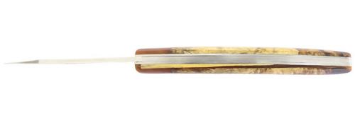 Couteau Le Thiers® par P. Cognet - manche en buis et résine cuivré.