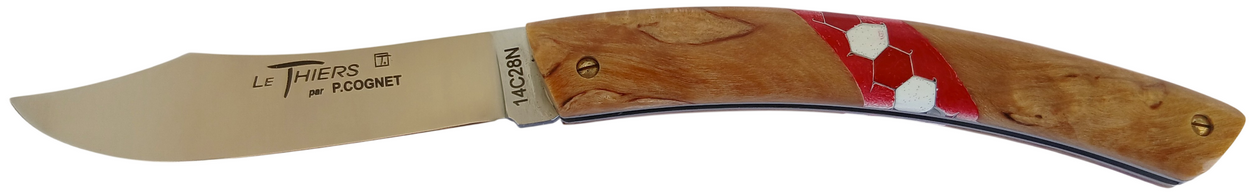 Le Thiers par P. Cognet manche en bois de bouleau madré.
