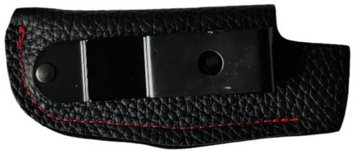 Etui cuir avec clip métal de ceinture lame Higonokami.