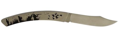 Le Thiers® par P. Cognet-Manche inox avec gravure laser chasseur