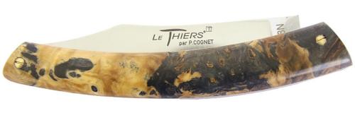 Couteau Le Thiers® par P. Cognet - manche en marronnier stabilisé.