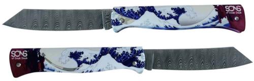 Sons Of Douk-Douk® Art Japonais, lame Higonokami damas Odin'Eye