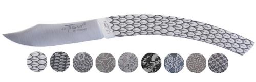 Le Thiers® par P. COGNET couteau tout inox manche décor gravés laser.