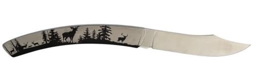 Le Thiers® par P. Cognet-Manche inox avec gravure laser cerf