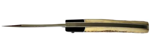 Couteau Le Thiers® par P.Cognet-manche os de chameau cerfé et ébène 