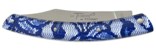 Couteau Le Thiers® par P.Cognet-manche résine inclusions dentelle  