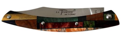 Couteau fermant Le Thiers® par P. Cognet-Manche en Tétris.