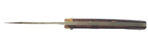 Couteau Le Thiers® par P. Cognet - manche loupe bois de fer lame damas